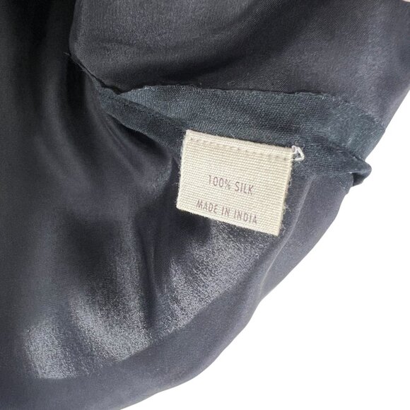 Ali Golden 100% Silk Cropped T-Shirt in Black Relaxed Fit Size XS - Picture 4 of 8